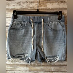 Rewash Light Blue Distressed Denim Shorts